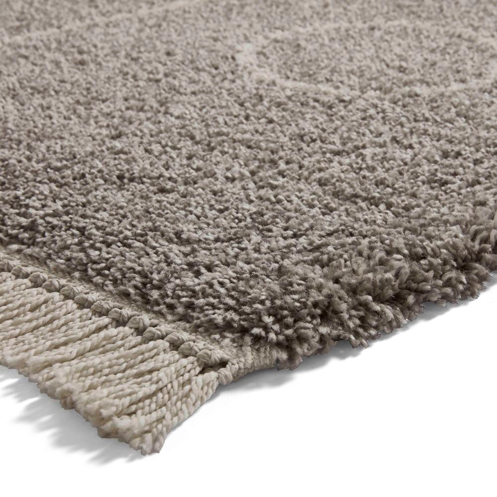 bohemian plush rug in white and black 2 sizes available