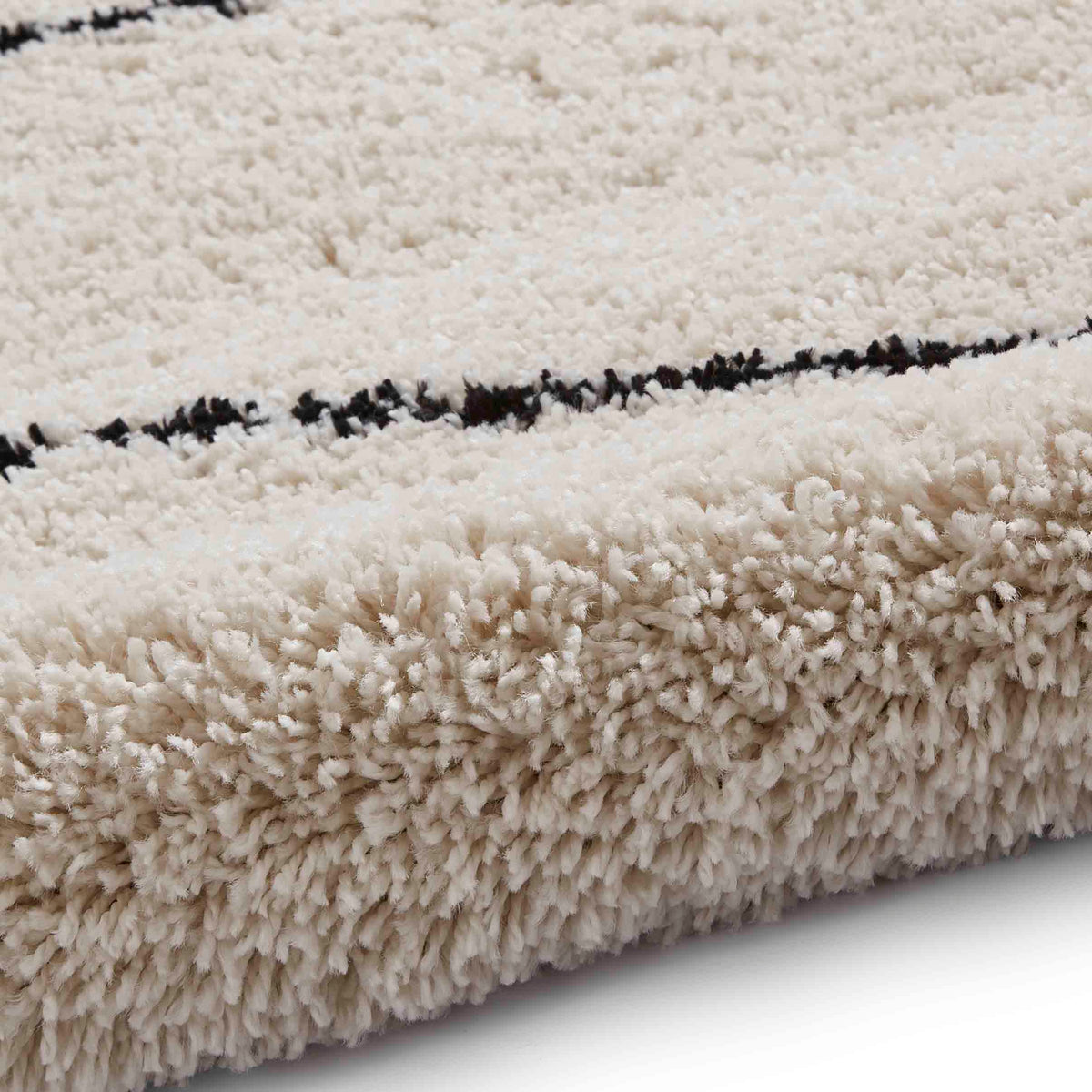 bohemian plush rug in white and black 2 sizes available