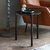 Burley Wooden Round Side Table Black
