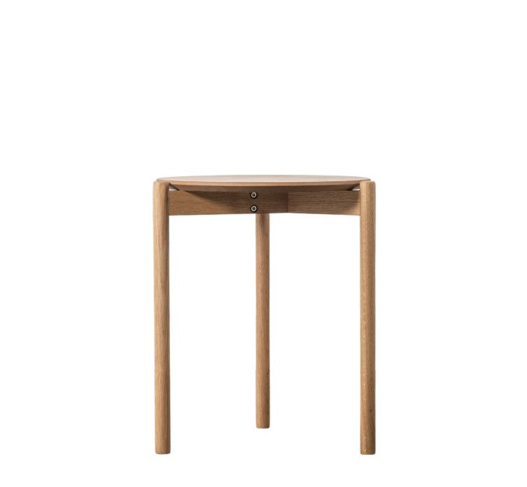 Burley Wooden Round Side Table Natural