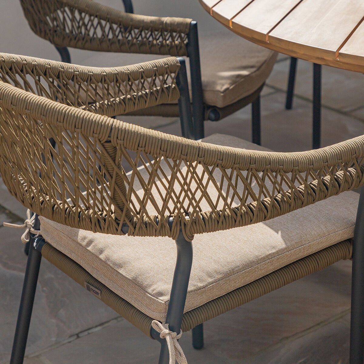 Byron Rope Weave Dining Chairs - Sandstone