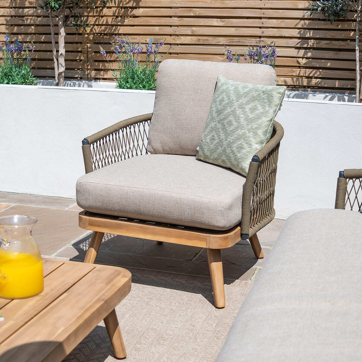 Byron Rope Weave Lounge Chair Sandstone