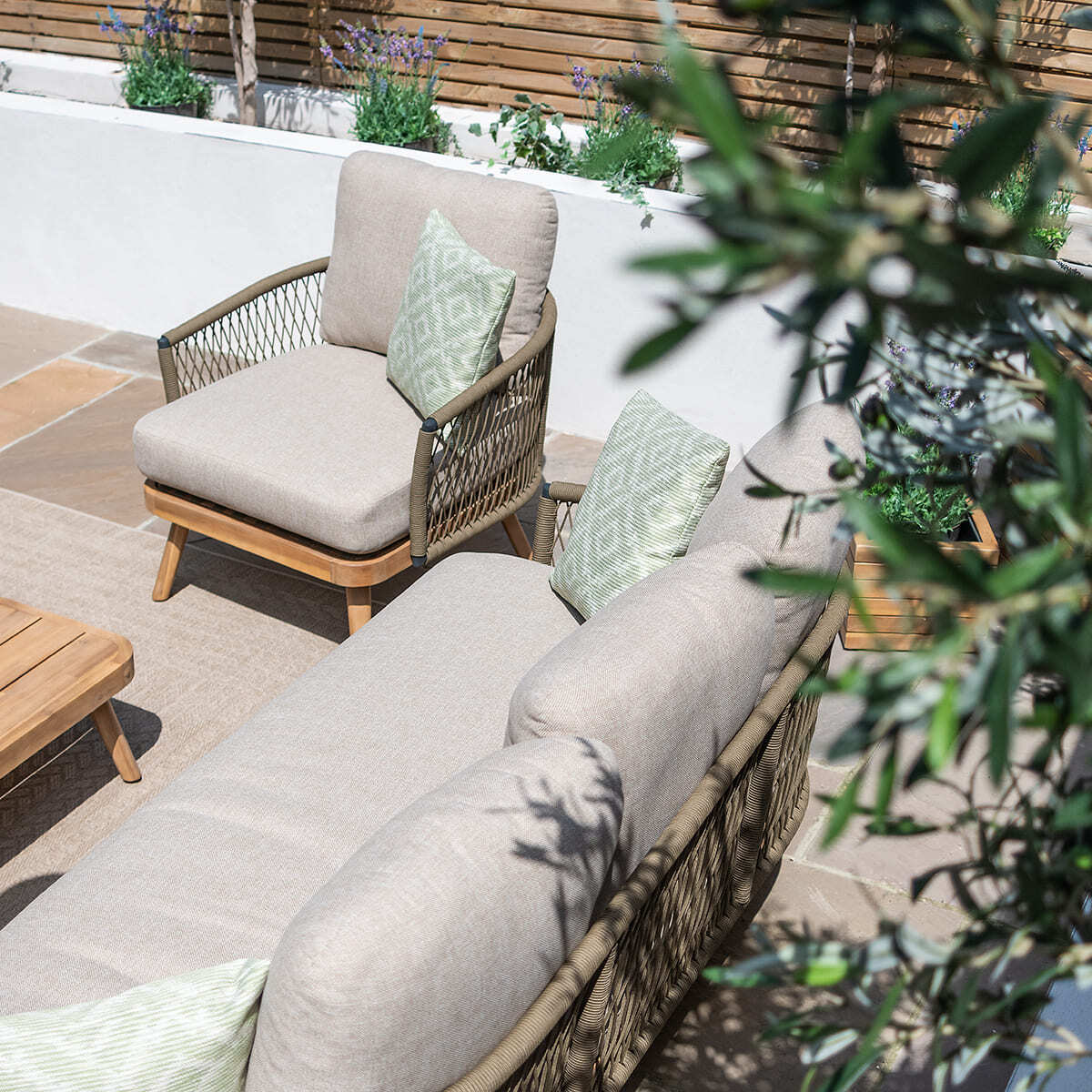Byron Rope Weave Lounge Chair Sandstone