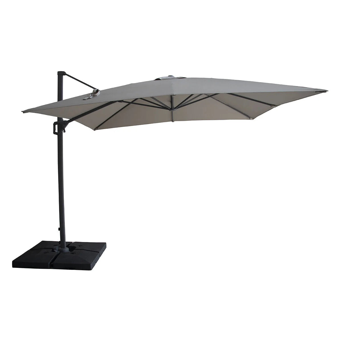 Halo 3m x 3m Square Rotating Cantilever Parasol in Beige