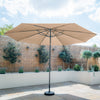 Corfu 3.5m Round Parasol in Beige - No Base