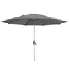 Corfu 3m Round Parasol in Grey - No Base