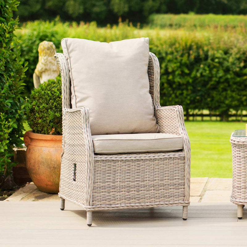 kendal outdoor rattan reclining bistro set