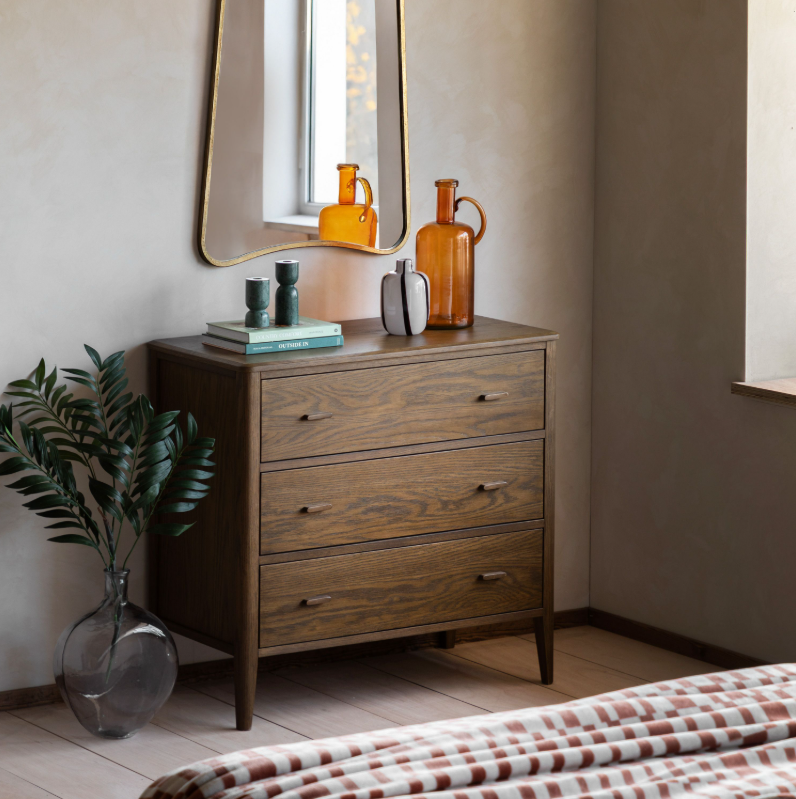 Camilia Walnut 3 Drawer Chest