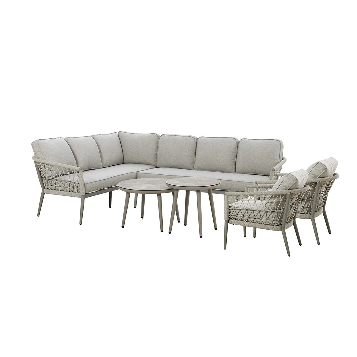 Cannes Large Corner Sofa Set - Linen