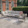 Cannes Large Corner Sofa Set With Armchair - Cool Linen