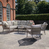 Cannes Small Corner Sofa Set With 2 Armchairs - Cool Linen
