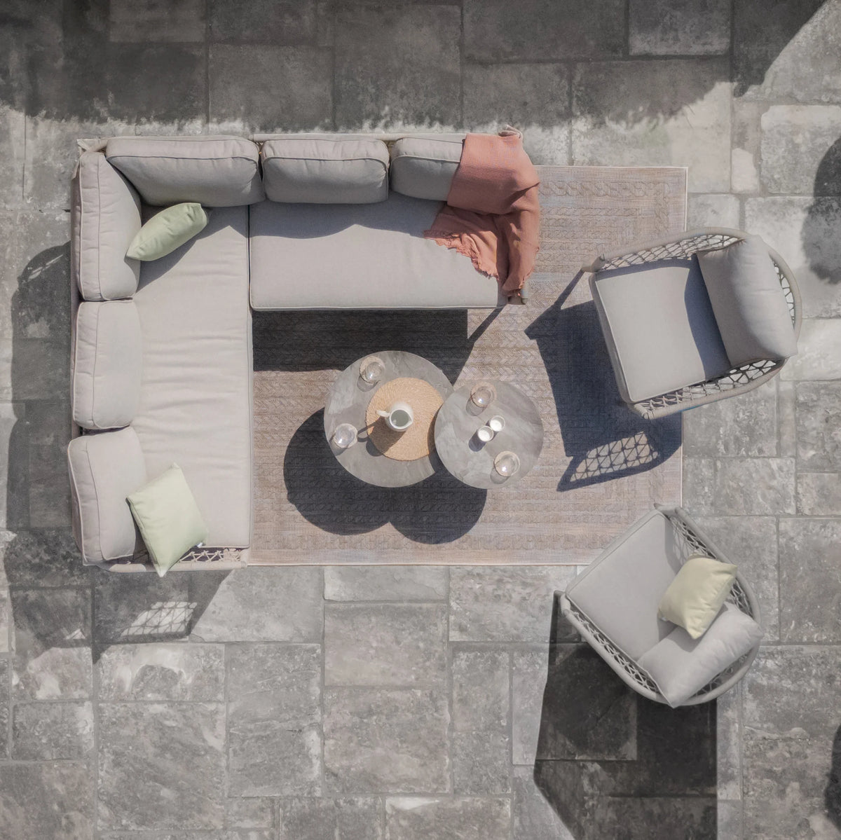 Ivy Green Cannes Corner Sofa Set