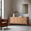 Cannes Wide Wooden 4 Door Sideboard Cabinet