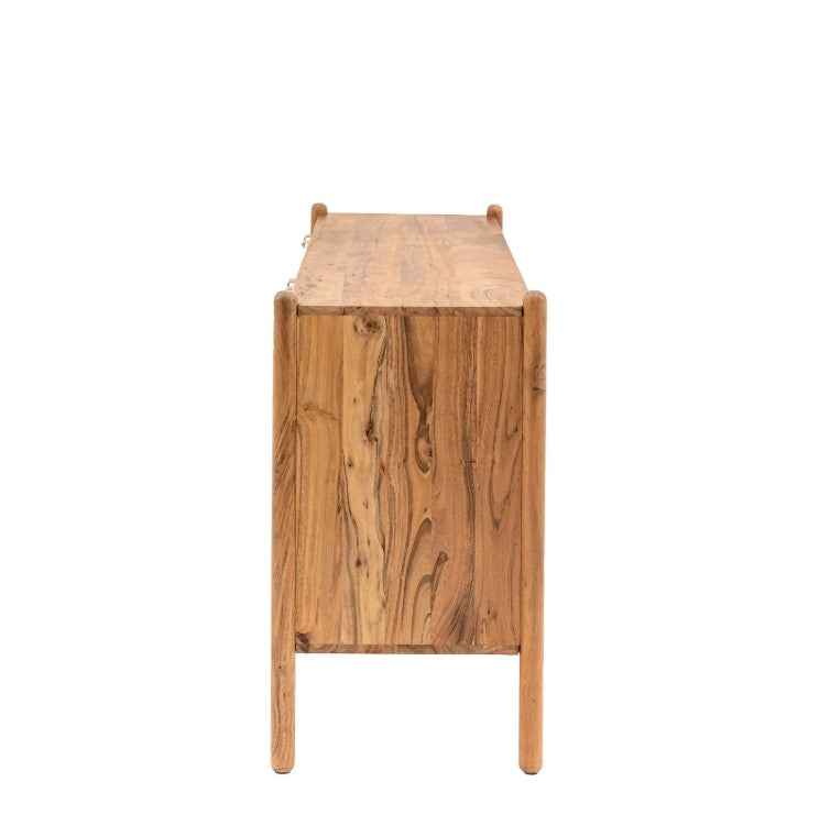 Cannes Wide Wooden 4 Door Sideboard Cabinet