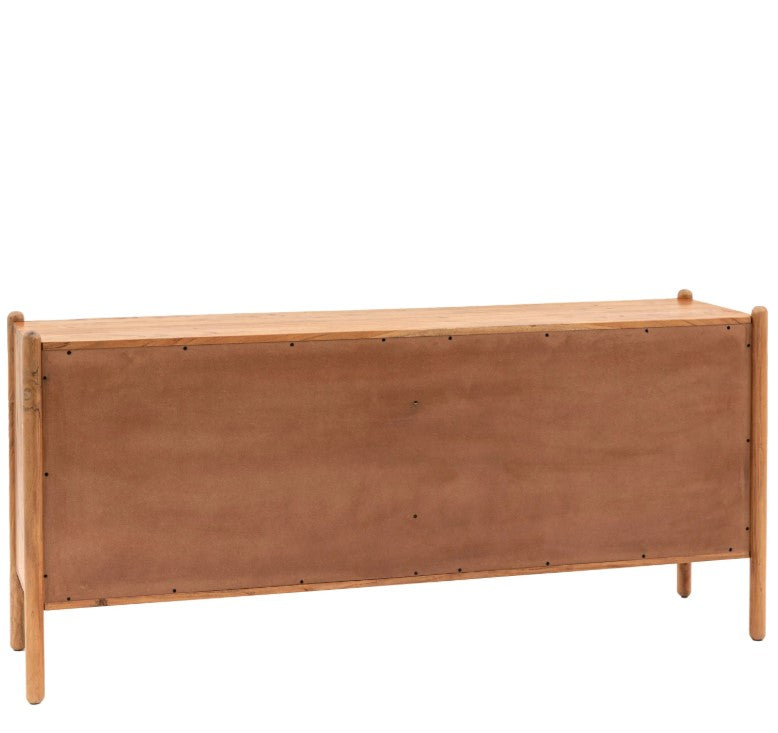 Cannes Wide Wooden 4 Door Sideboard Cabinet