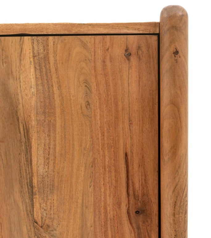 Cannes Wide Wooden 4 Door Sideboard Cabinet