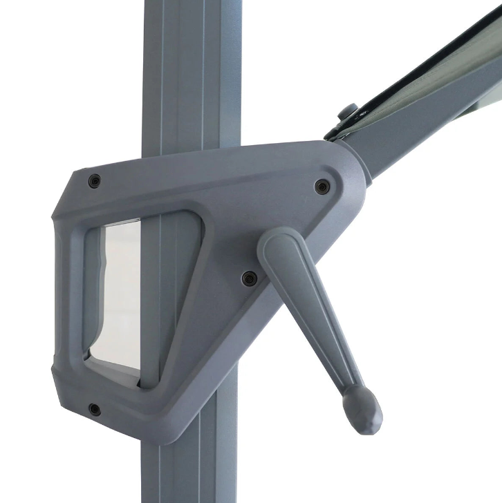 Halo 3m Round Rotating Cantilever Parasol in Grey