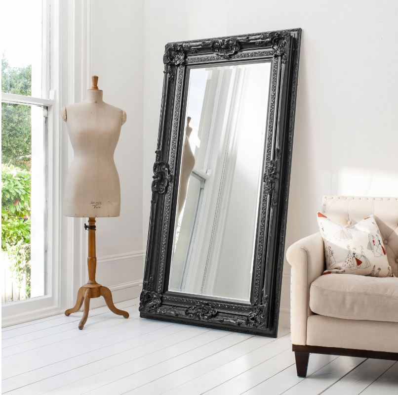 Valois Full Length Leaner Mirror Black