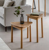 Desser Oak Nesting Tables - Set of 2, Triangular Top