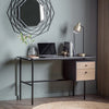 Carbury Black Desk with 2 Drawers