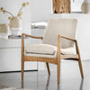 Carrera Padded Armchair Natural Linen