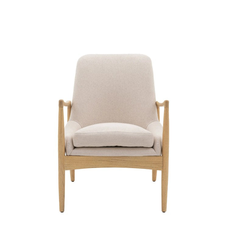 Carrera Padded Armchair Natural Linen