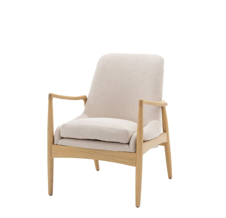 Carrera Padded Armchair Natural Linen