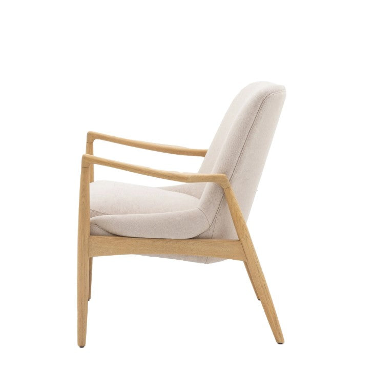 Carrera Padded Armchair Natural Linen