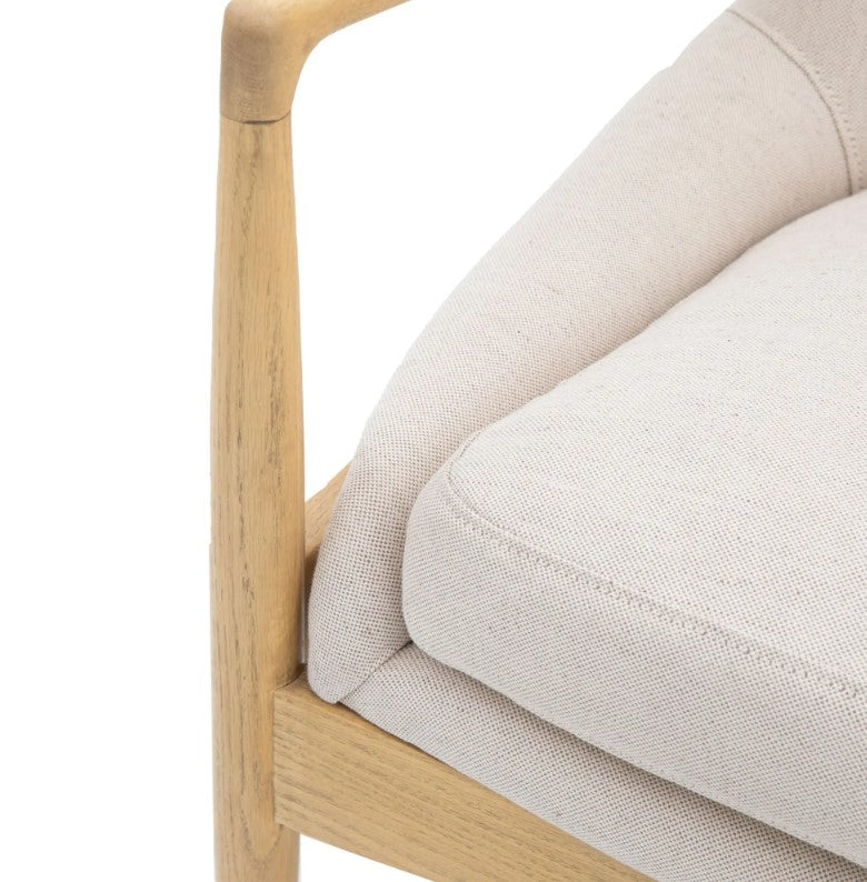 Carrera Padded Armchair Natural Linen
