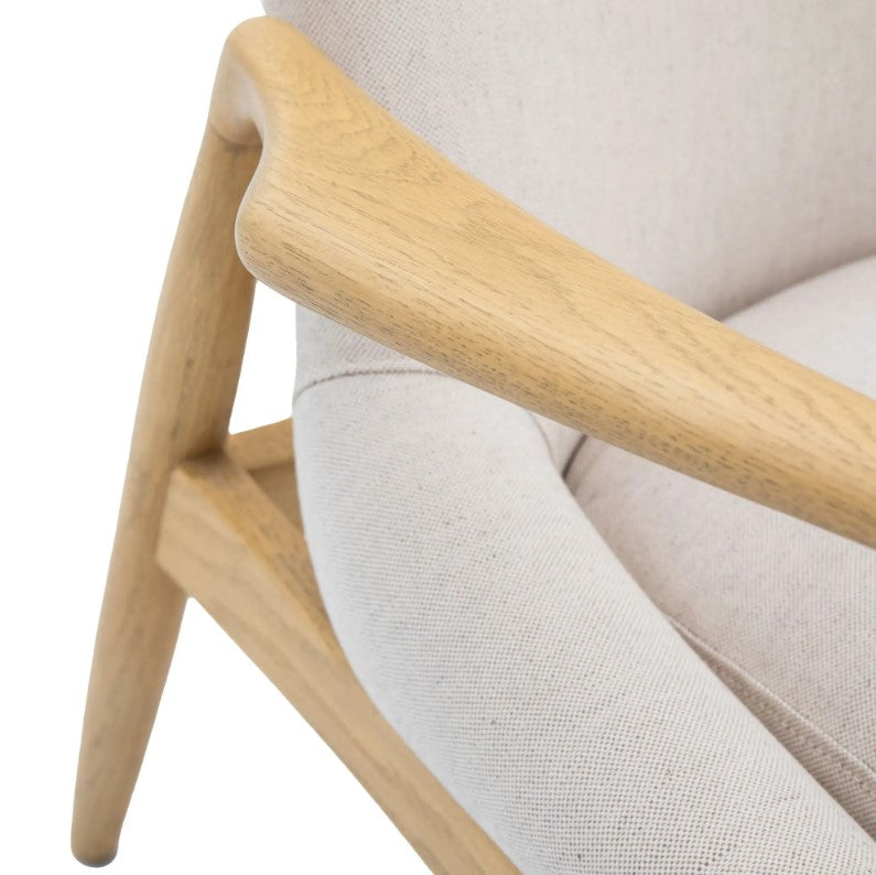 Carrera Padded Armchair Natural Linen