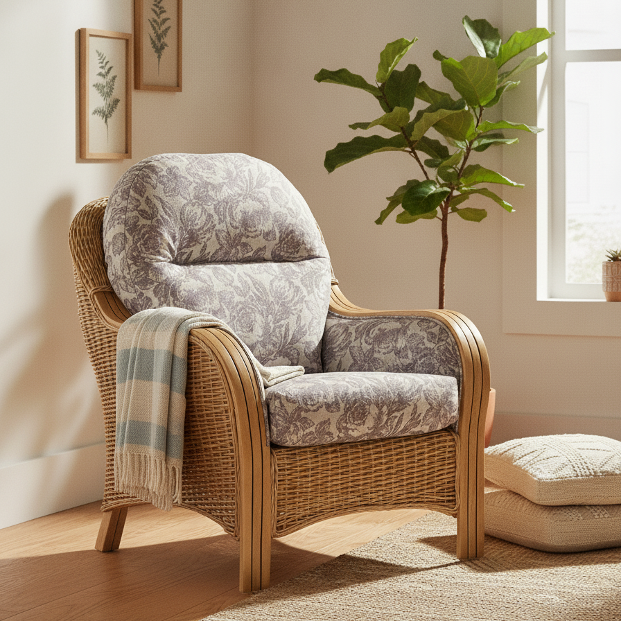 Centurion Set of 2 Armchairs in Floral Lilac