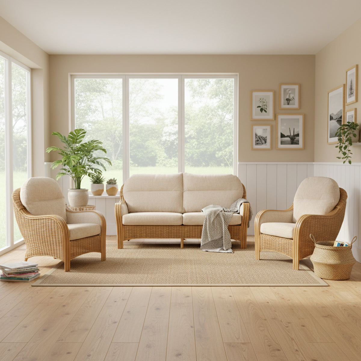 Centurion Sustainable Rattan 3-Seater 3pc Sofa Suite