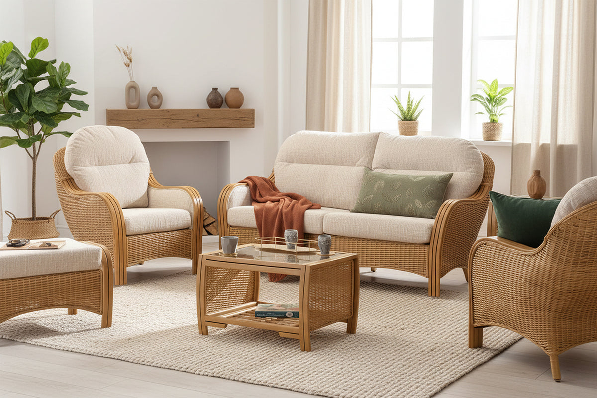 Centurion Sustainable Rattan 3-Seater 3pc Sofa Suite