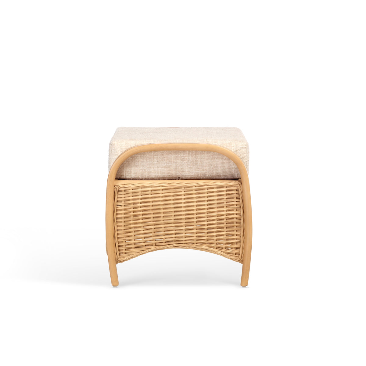 Desser Centurion Rattan Footstool - Modern Natural Beige