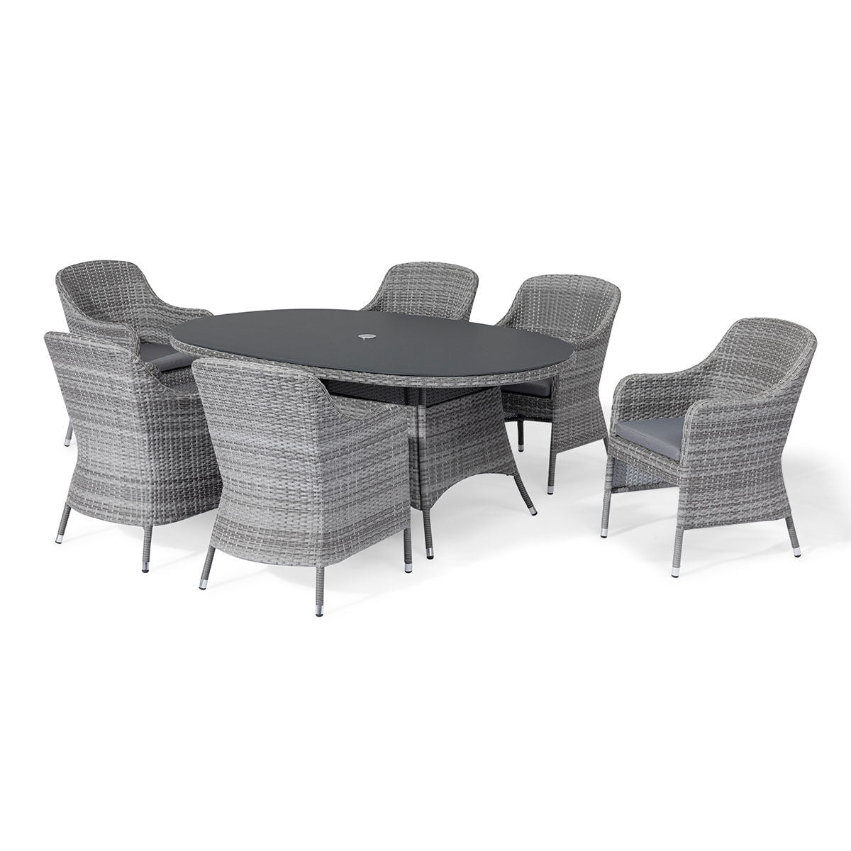 Chaval Rattan 6 Seat Oval Dining Set