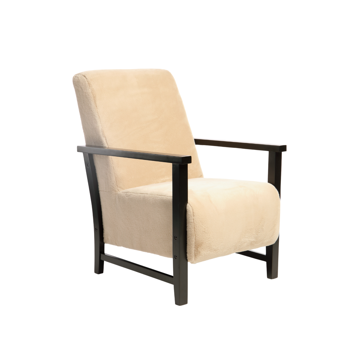 Cheshire Upholstered Chair with Black Rattan Arms