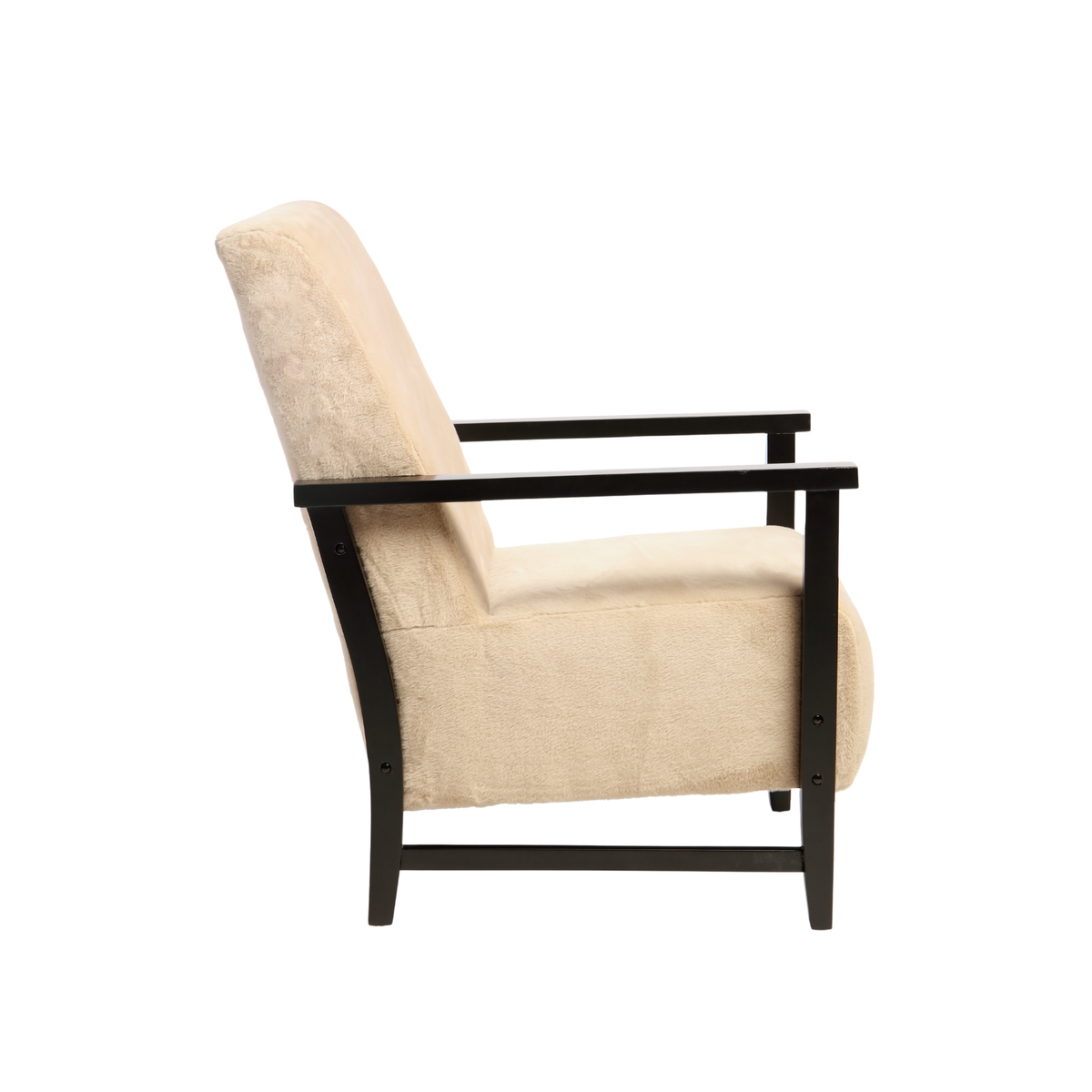 Cheshire Upholstered Chair with Black Rattan Arms