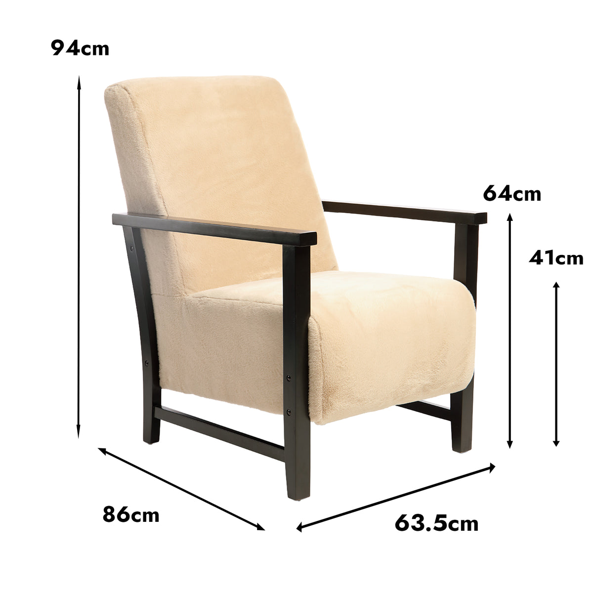 Cheshire Upholstered Chair with Black Rattan Arms