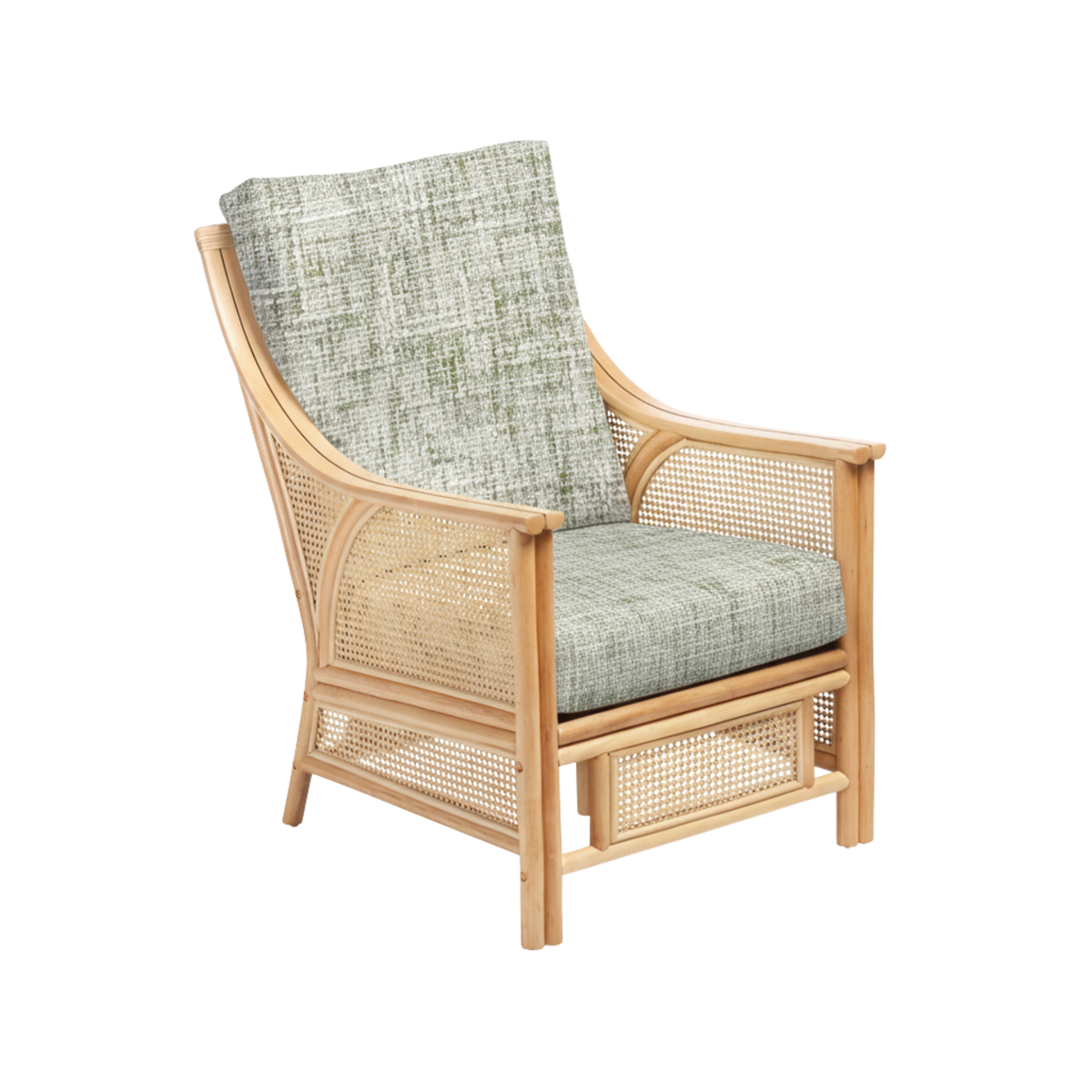 Chester Natural Rattan 2 Armchairs and Lamp Table in Apple Crumble