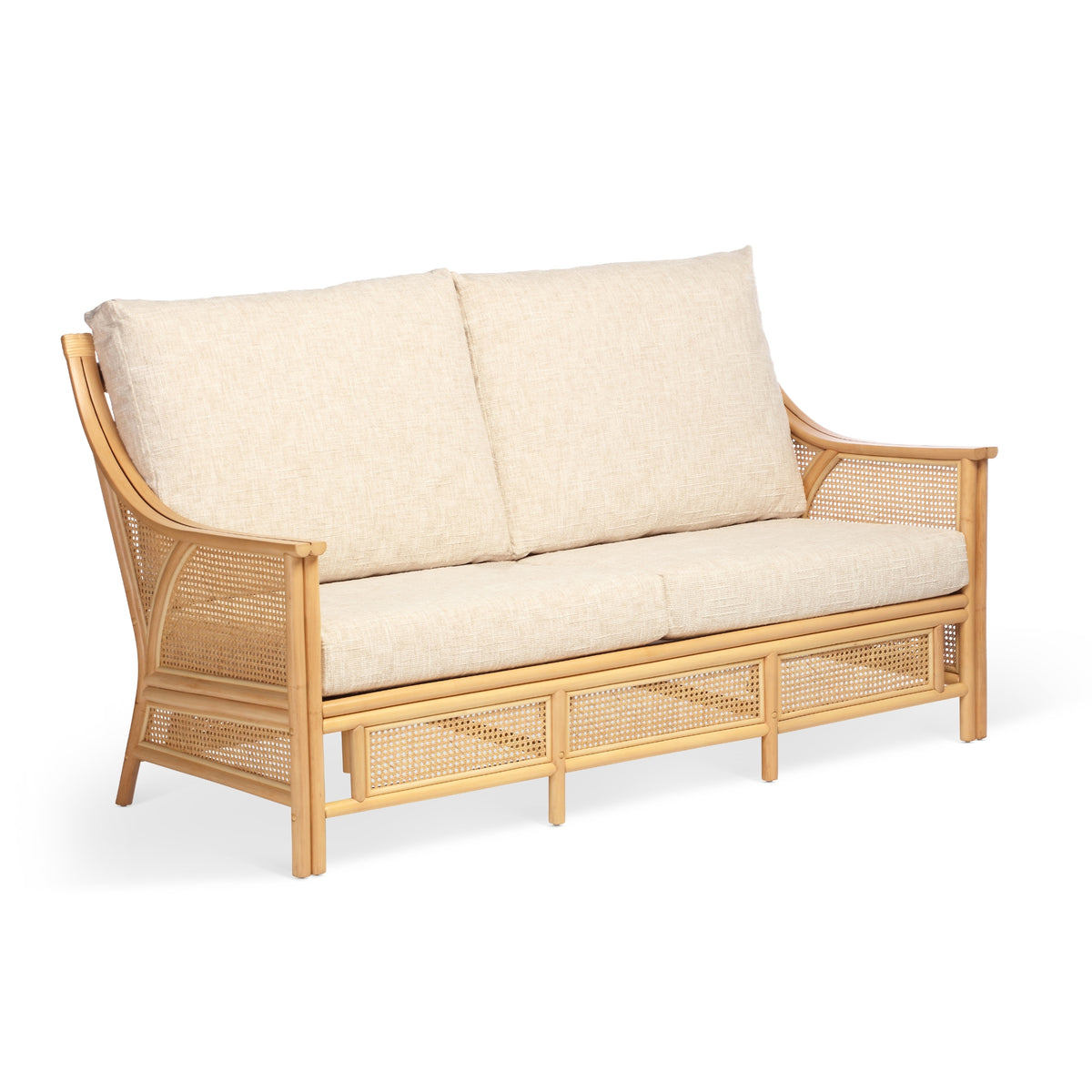 Chester Rattan 3-Seater Sofa, Natural