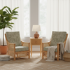 Chester Natural Rattan 2 Armchairs and Lamp Table in Apple Crumble