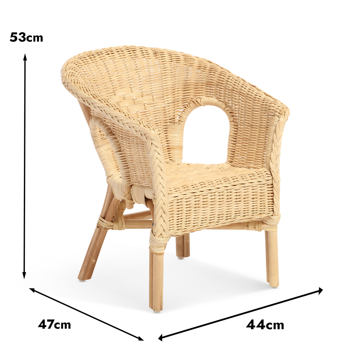 Kids Wicker Loom Chair – Natural