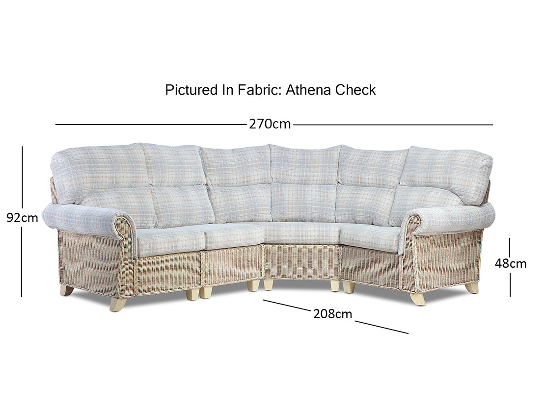Clifton Rattan 4-Piece Corner Sofa - Luxury Wicker