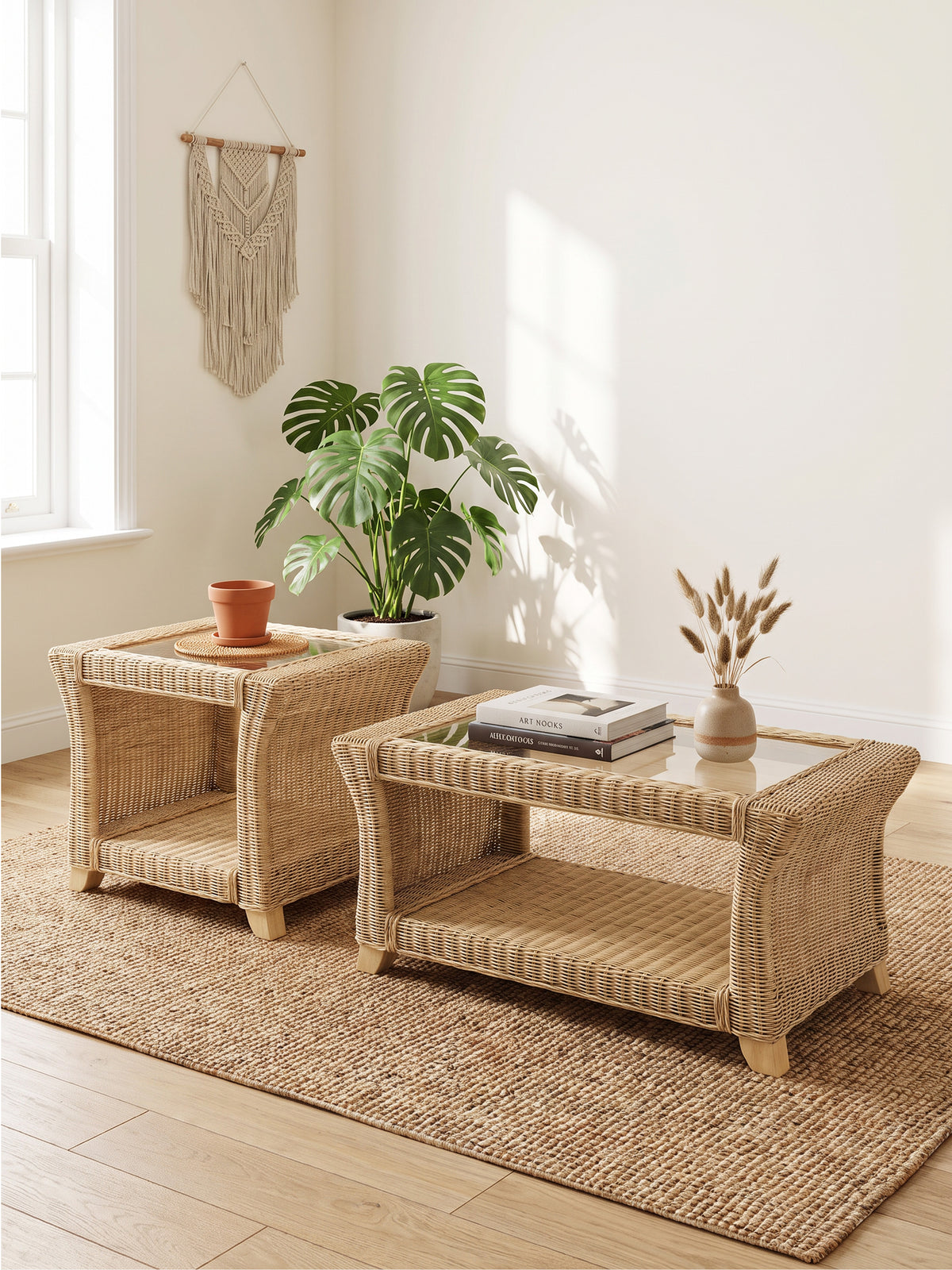Desser Clifton Rattan Coffee Table - Natural Wicker
