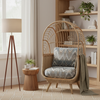 Natural Rattan Cocoon Chair in Alpine
