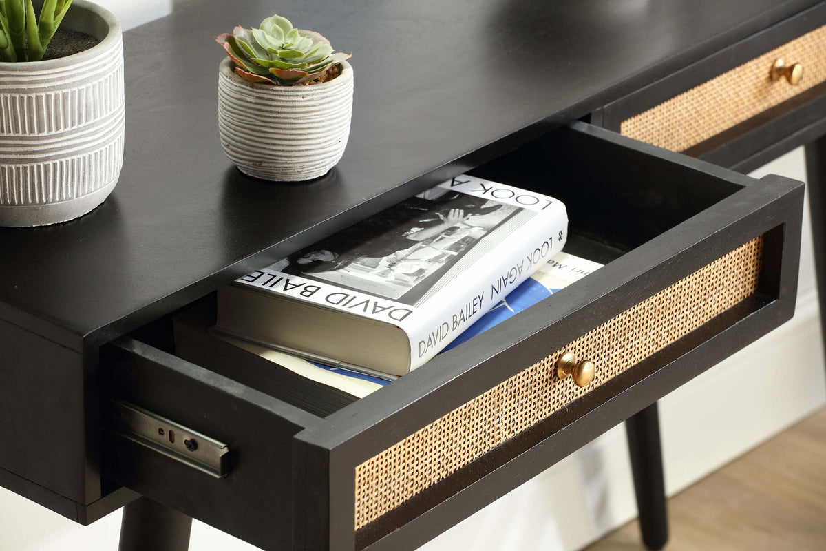 console table black detail