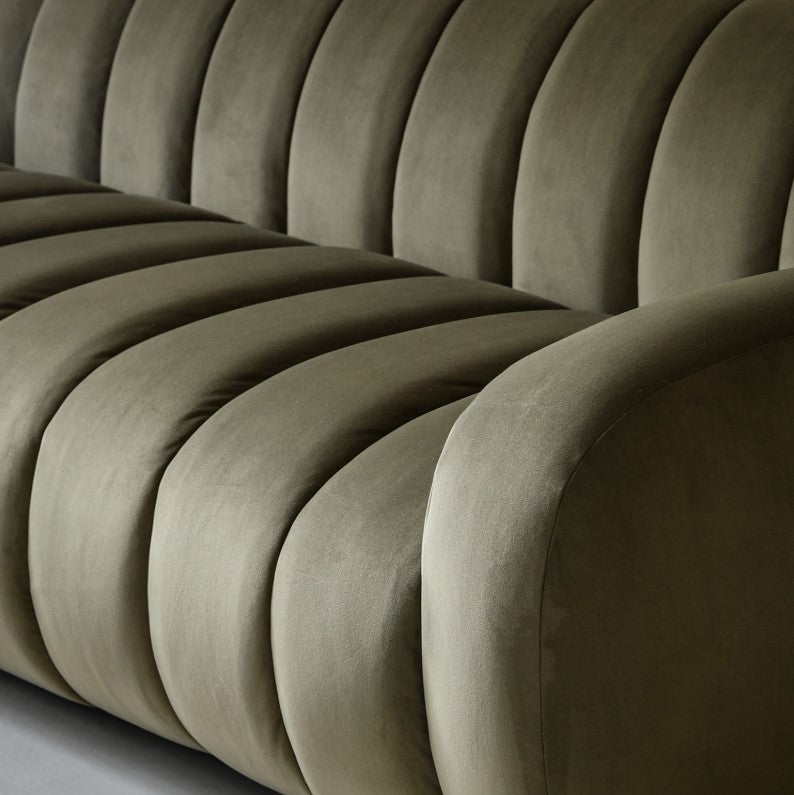 Corbina 3 Seater Sofa in Moss Green