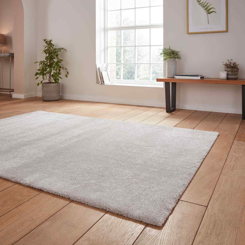 bay washable shaggy rug in beige 3 sizes available