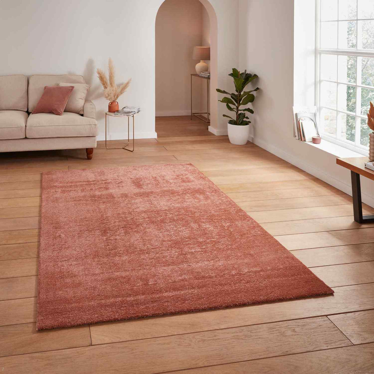 bay washable shaggy rug in beige 3 sizes available