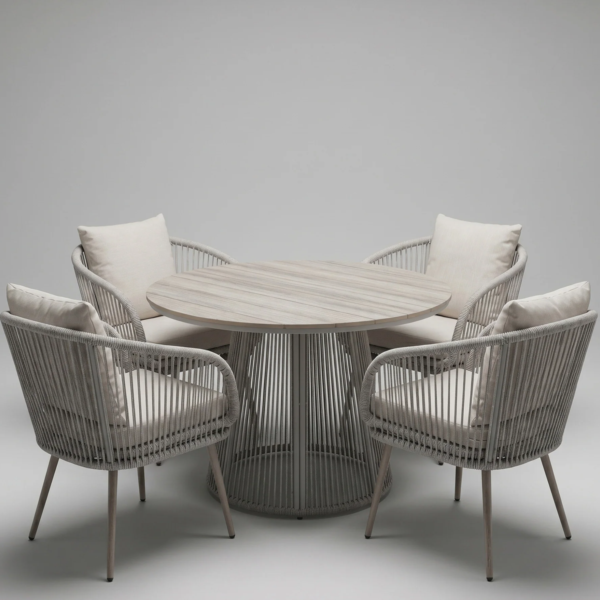 Covea Outdoor Dining Set - Natural - 4 Seater